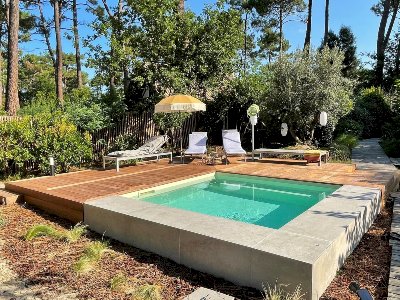 Création d'une piscine Le Bassin Bleu à Lège-Cap-Ferret